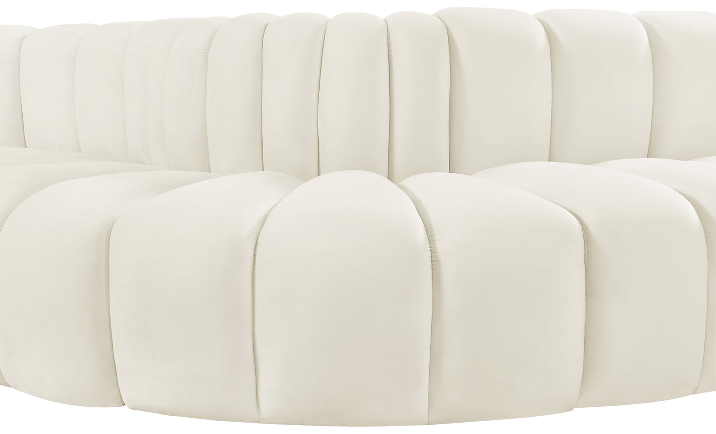 zara cream velvet modular sofa s7c