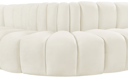 Zara Cream Velvet Modular Sofa S7C