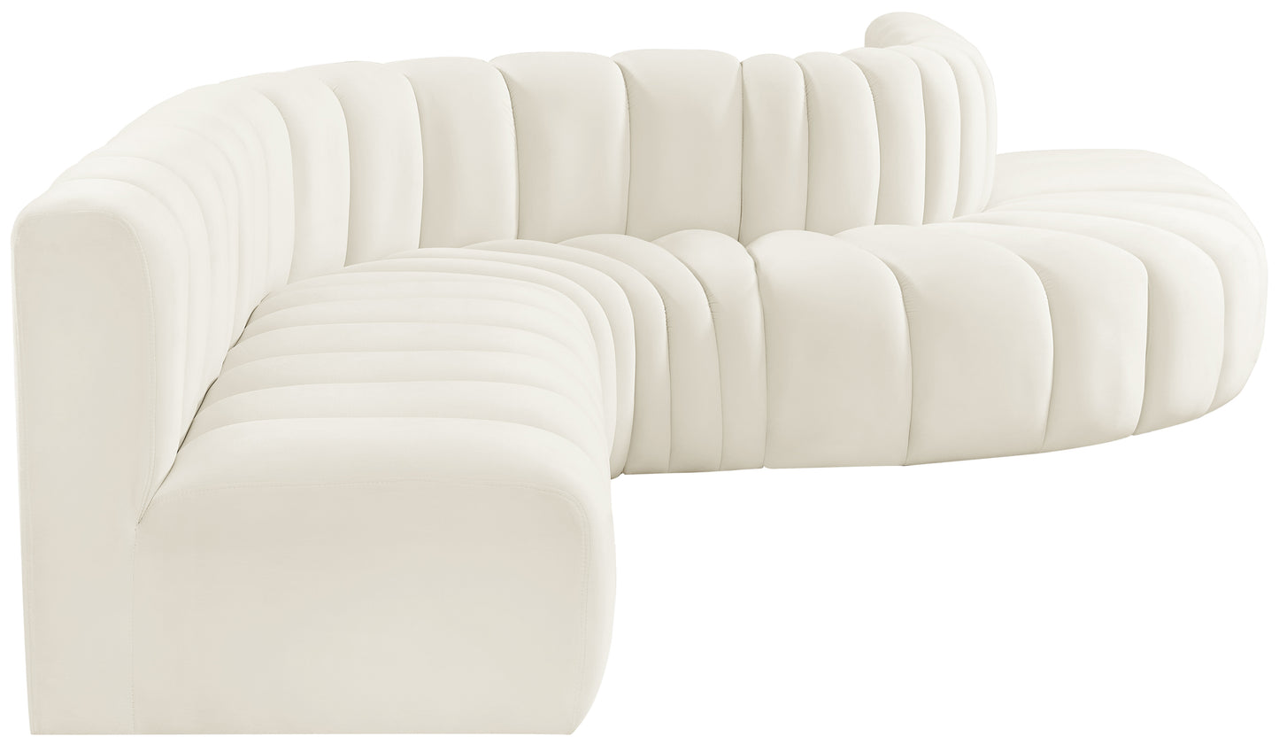 zara cream velvet modular sofa s7c