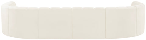 Briar Cream 150 Velvet Upholstered Modular Sectional, 8-Piece