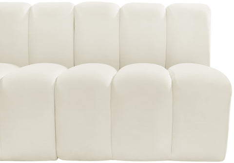 Briar Cream 162 Velvet Upholstered Modular Sectional, 8-Piece