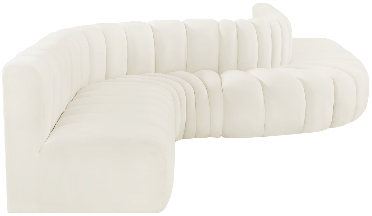 zara cream velvet modular sofa s8c