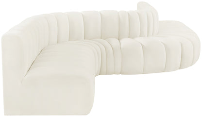 Zara Cream Velvet Modular Sofa S8C