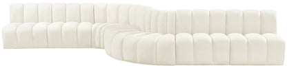 Zara Cream Velvet Modular Sofa S8C