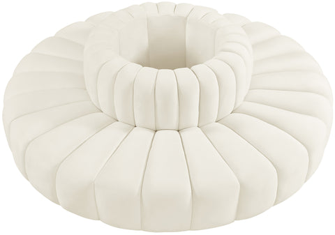 Briar Cream 90 Velvet Upholstered Modular Sectional, 8-Piece