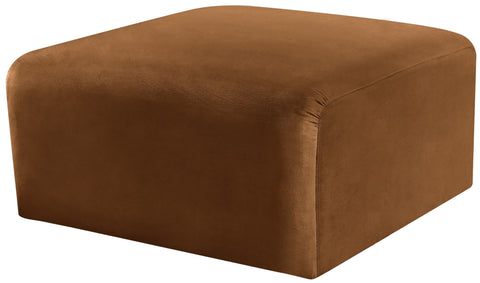 Briar Saddle Velvet Upholstered Modular Ottoman, 1 Piece