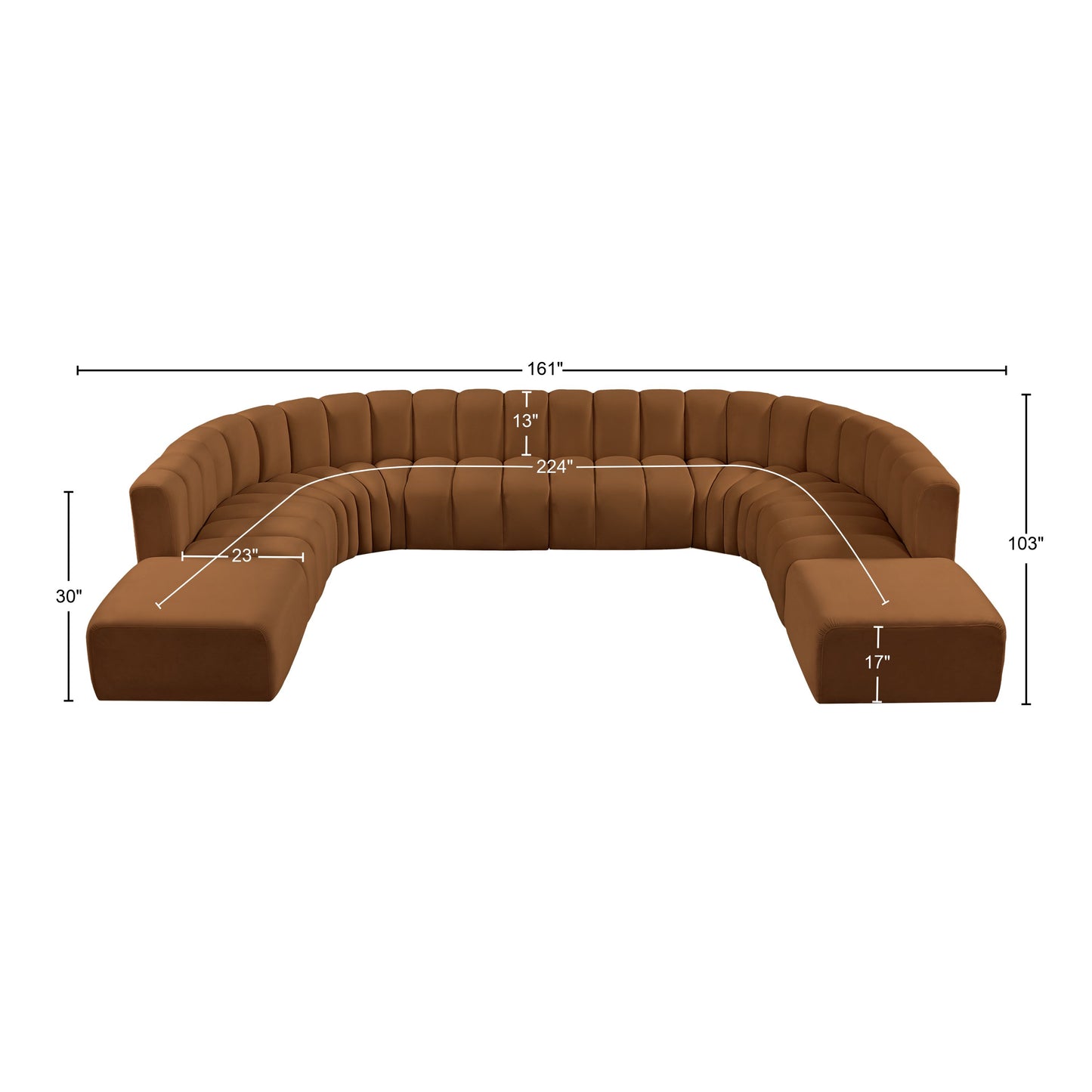 zara saddle velvet modular sofa s10a