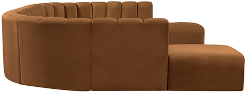Briar 161 Saddle Velvet Upholstered Modular Sectional, 10-Piece