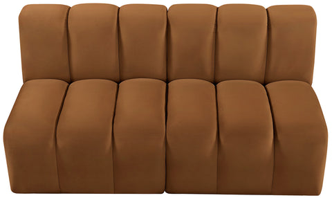 Briar 60 Saddle Velvet Upholstered Modular Sectional , 2-Piece (Style 1)