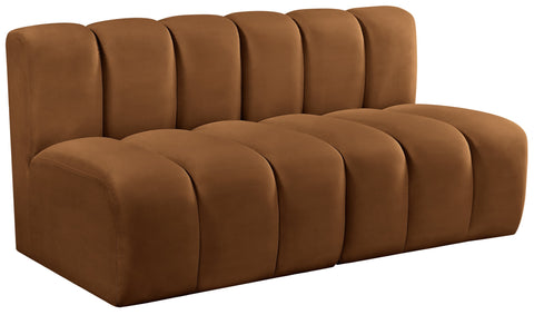 Briar 60 Saddle Velvet Upholstered Modular Sectional , 2-Piece (Style 1)