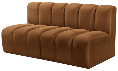 Briar 60 Saddle Velvet Upholstered Modular Sectional , 2-Piece (Style 1)