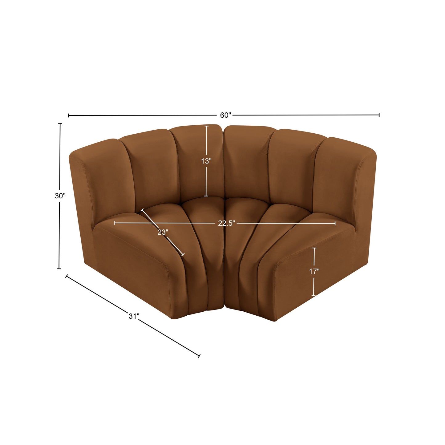 zara saddle velvet modular sofa s2b