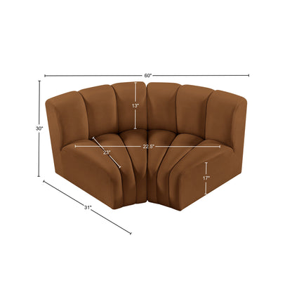 Zara Saddle Velvet Modular Sofa S2B