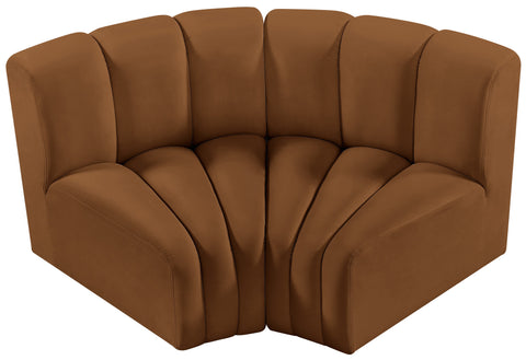 Briar 60 Saddle Velvet Upholstered Modular Sectional , 2-Piece (Style 2)