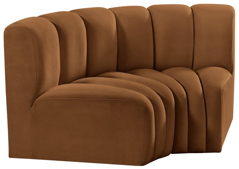 Briar 60 Saddle Velvet Upholstered Modular Sectional , 2-Piece (Style 2)