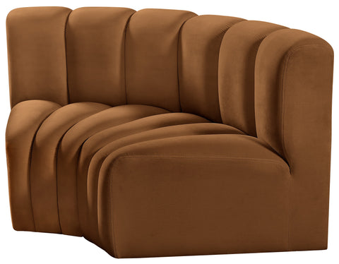 Briar 60 Saddle Velvet Upholstered Modular Sectional , 2-Piece (Style 2)