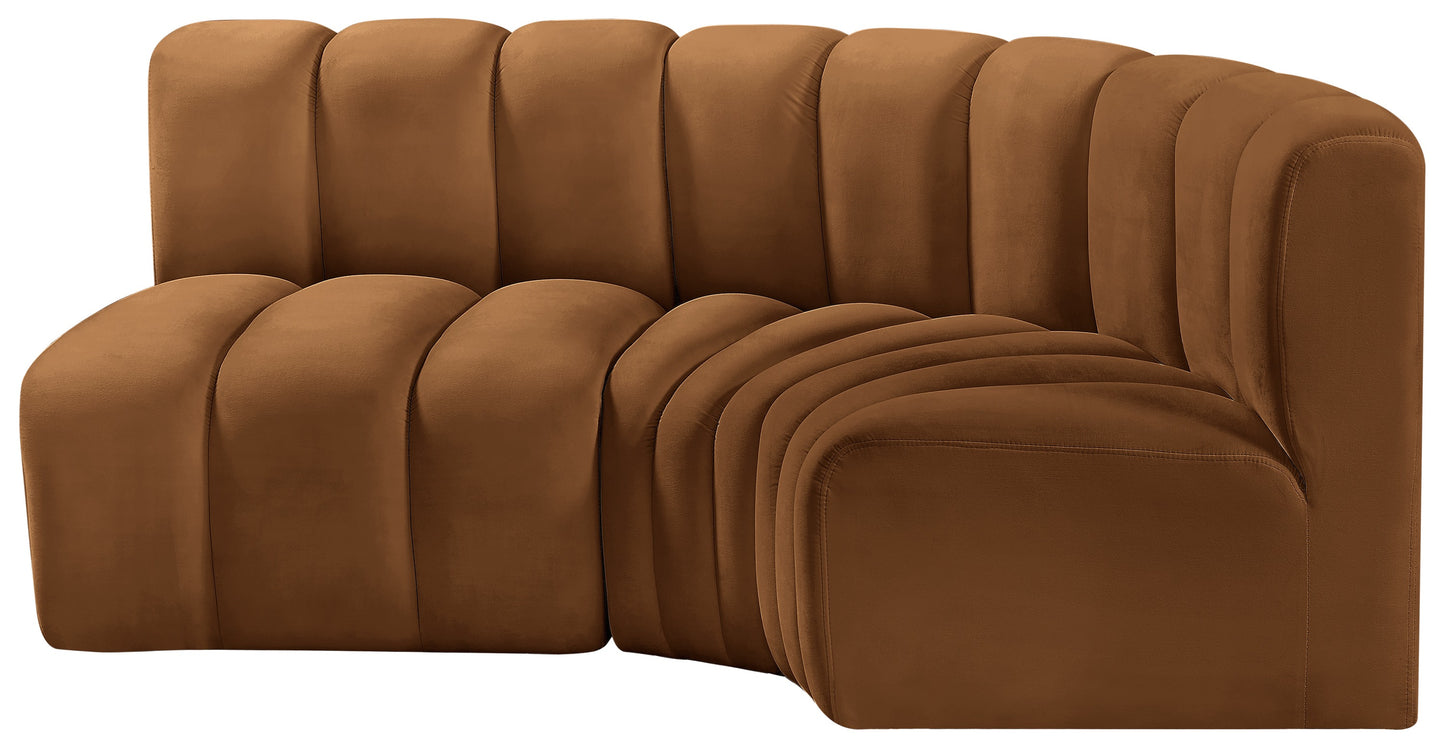 zara saddle velvet modular sofa s3a