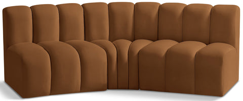 Yara 86" Velvet Upholstered Sectional, 3-Piece