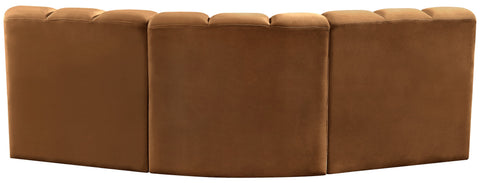 Yara 86" Velvet Upholstered Sectional, 3-Piece