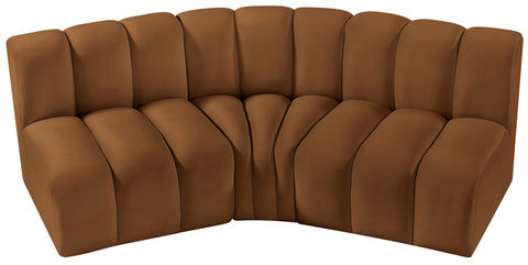 Yara 86" Velvet Upholstered Sectional, 3-Piece