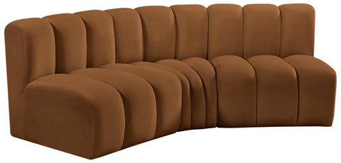 Yara 86" Velvet Upholstered Sectional, 3-Piece