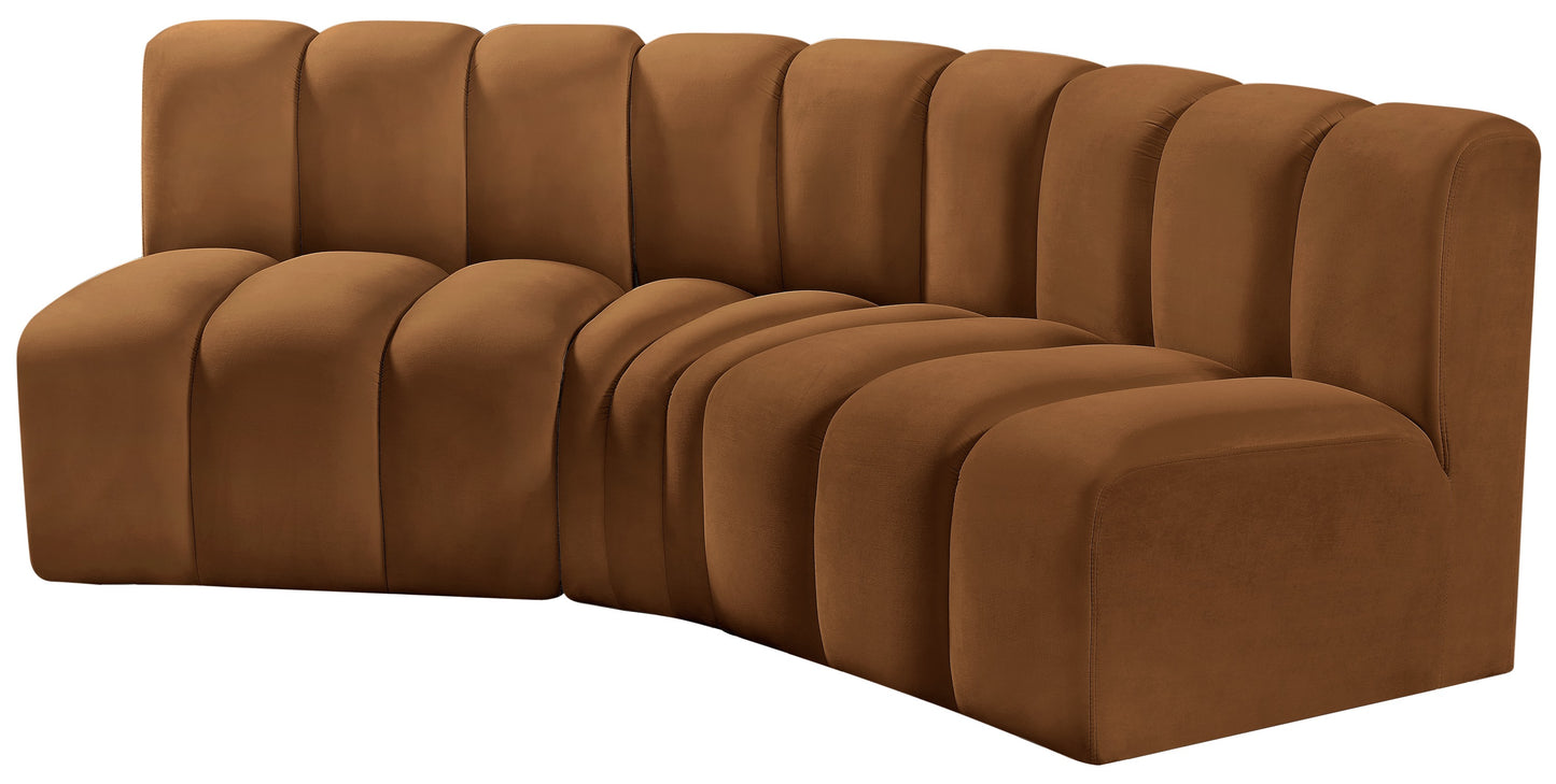 zara saddle velvet modular sofa s3b