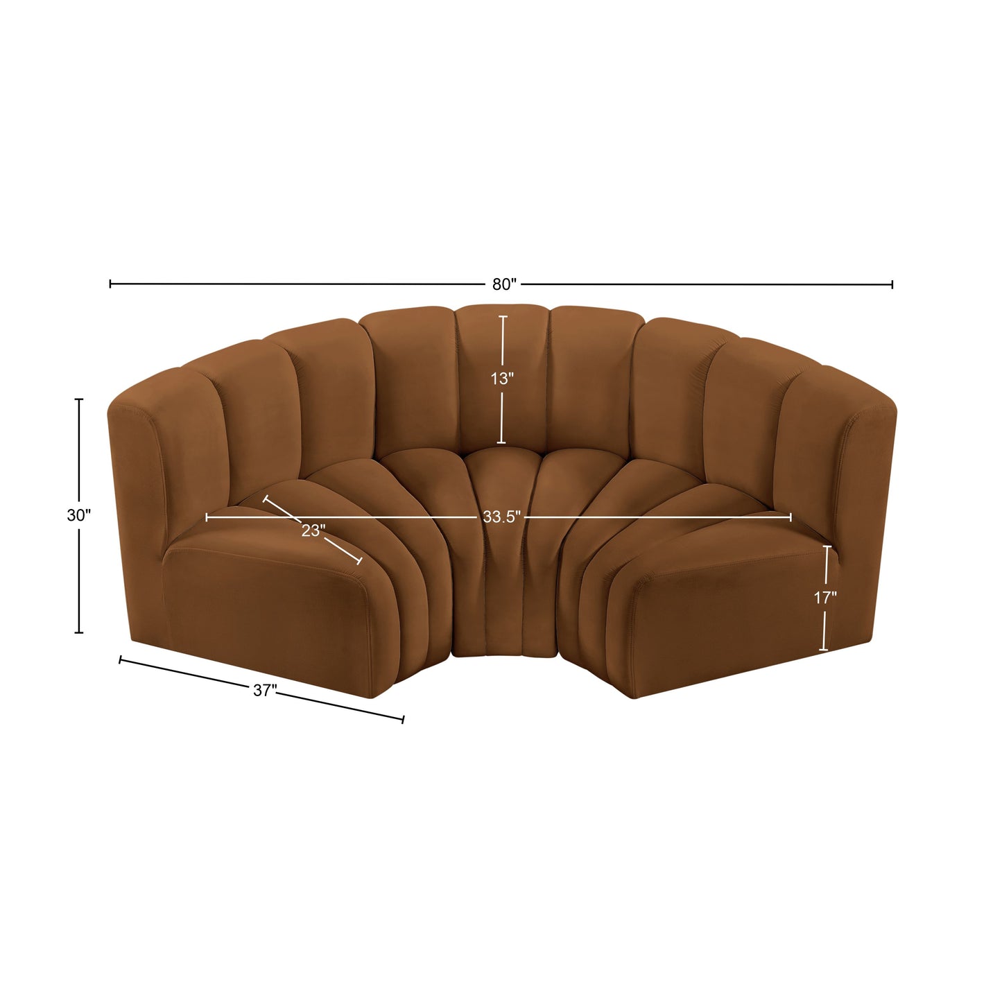 zara saddle velvet modular sofa s3c