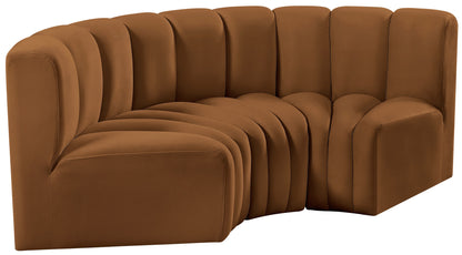 Zara Saddle Velvet Modular Sofa S3C