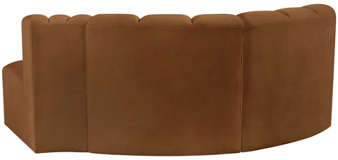 Briar 70 Saddle Velvet Upholstered Modular Sectional, 3-Piece