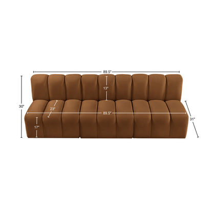 Zara Saddle Velvet Modular Sofa S3F