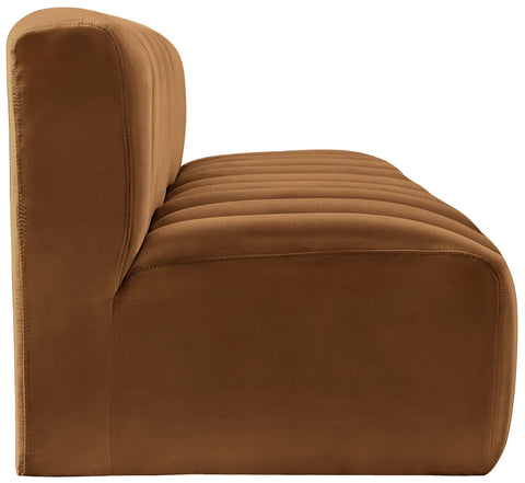 Briar 89.5 Saddle Velvet Upholstered Modular Sectional, 3-Piece