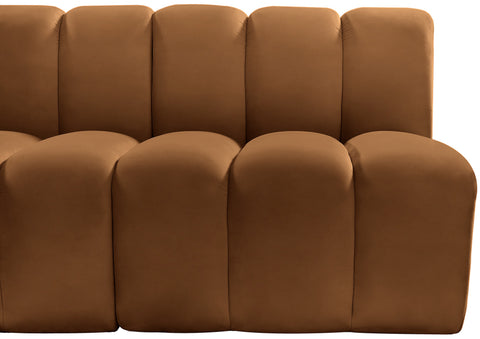 Briar 89.5 Saddle Velvet Upholstered Modular Sectional, 3-Piece