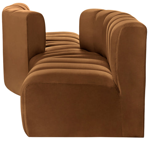 Briar 108 Saddle Velvet Upholstered Modular Sectional, 4-Piece
