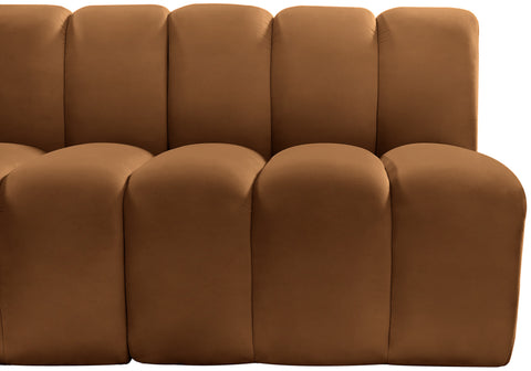 Briar 108 Saddle Velvet Upholstered Modular Sectional, 4-Piece