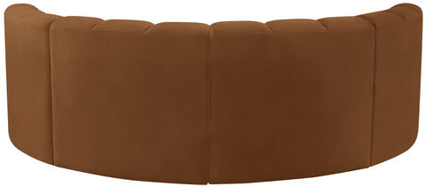 Briar 88 Saddle Velvet Upholstered Modular Sectional, 4-Piece