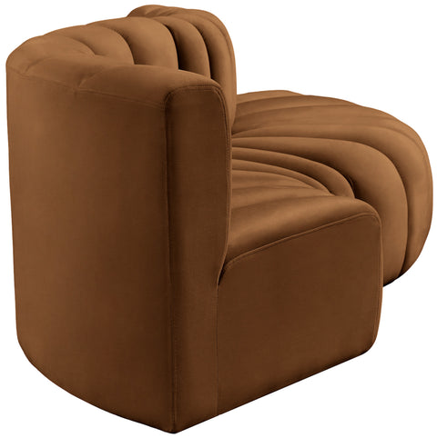Briar 104 Saddle Velvet Upholstered Modular Sectional, 4-Piece