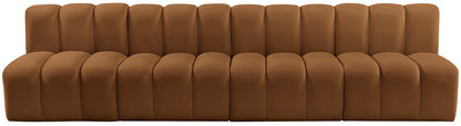 Zara Saddle Velvet Modular Sofa S4E