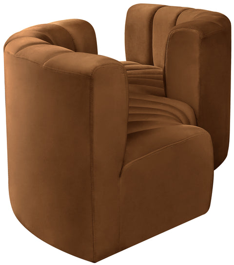Briar 102 Saddle Velvet Upholstered Modular Sectional, 4-Piece
