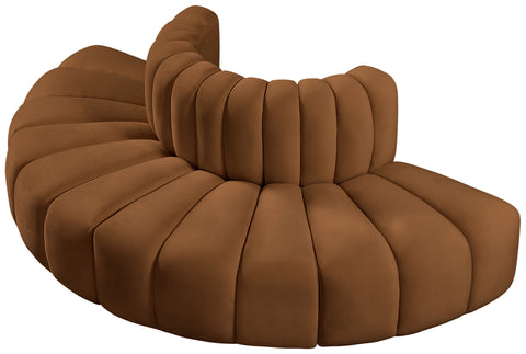 Briar 90 Saddle Velvet Upholstered Modular Sectional, 4-Piece