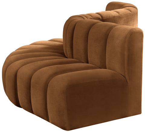 Briar 122 Saddle Velvet Upholstered Modular Sectional, 5-Piece