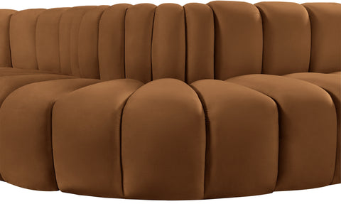 Briar 145 Saddle Velvet Upholstered Modular Sectional , 6-Piece (Style 1)