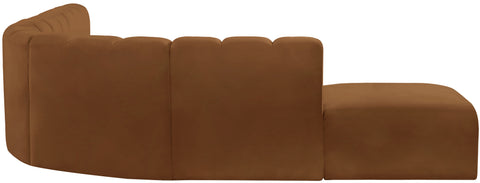 Briar 172 Saddle Velvet Upholstered Modular Sectional, 7-Piece