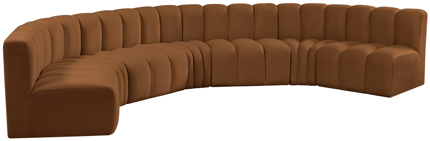 zara saddle velvet modular sofa s7b