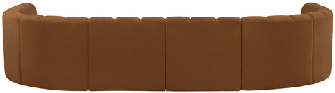 Briar 150 Saddle Velvet Upholstered Modular Sectional, 8-Piece