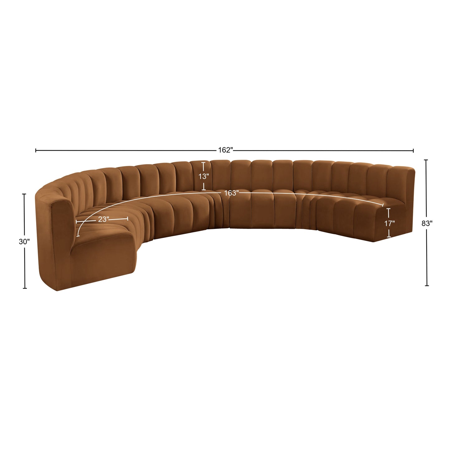 zara saddle velvet modular sofa s8b