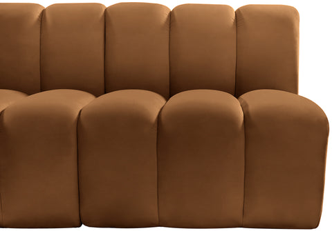 Briar 162 Saddle Velvet Upholstered Modular Sectional, 8-Piece