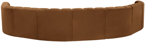 Briar 162 Saddle Velvet Upholstered Modular Sectional, 8-Piece
