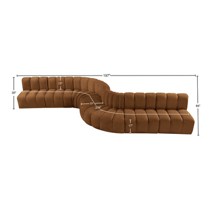 Zara Saddle Velvet Modular Sofa S8C