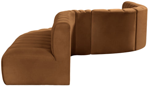 Briar 197 Saddle Velvet Upholstered Modular Sectional, 8-Piece