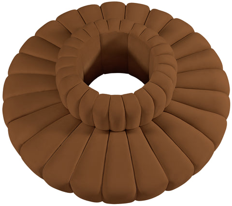 Briar 90 Saddle Velvet Upholstered Modular Sectional, 8-Piece